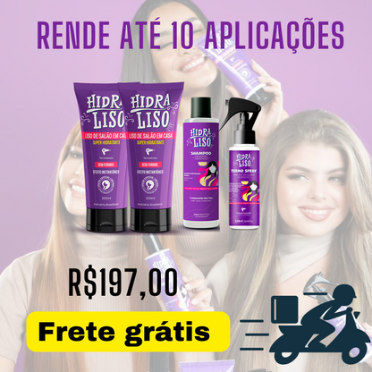 KIT Hidraliso Completo- Progressiva sem Formol- PAGUE NA ENTREGA